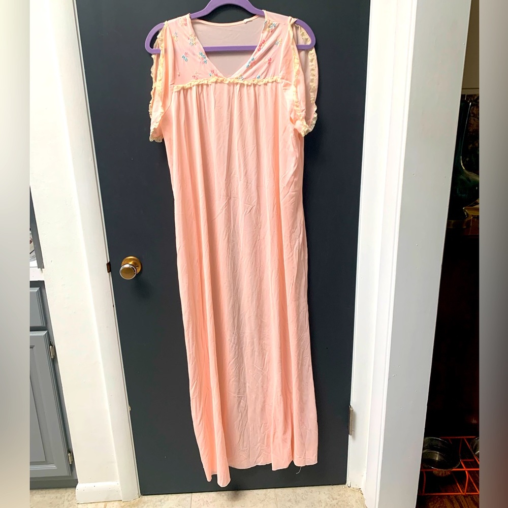 Vintage Flutter Sleeve Nightgown